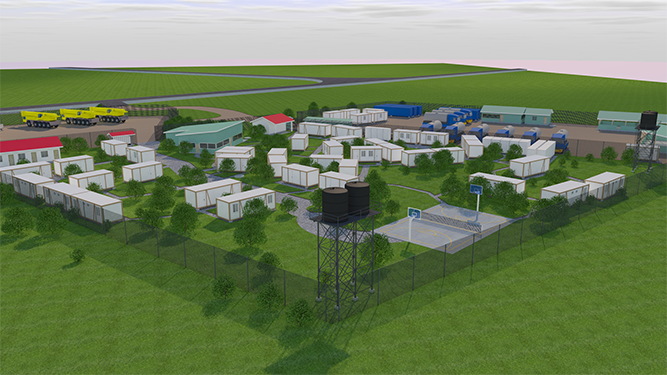 200 PERSONS TEMPORARY CAMP - SITE LAYOUT